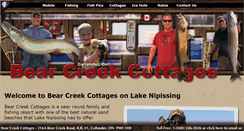 Desktop Screenshot of bearcreekcottages.com