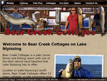 Tablet Screenshot of bearcreekcottages.com